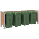  Ograda za kante za smeće Smeđa 315 x 85 x 115 cm Aluminij i WPC | shoptok.hr