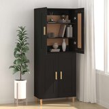  Komoda črna 69,5x34x90 cm konstruiran les, (20807959) | Shoptok.si