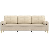 Trosjed s ukrasnim jastucima krem 210 cm od tkanine | Eponuda.com