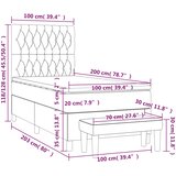 Box spring krevet s madracem ružičasti 100x200 cm baršunasti | shoptok.hr