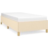 Maison Chic Posteljni okvir - Enojna postelja - Postelja za odrasle brez vzmetnice Cream 90x200 cm Tkanina-J7082, (21777013) | Shoptok.si
