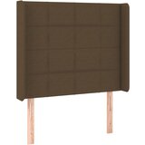 Maison Chic vzglavna omarica - nočna omarica - posteljna omarica z ušesi temno rjavo 103x16x118/128 cm blago, (21712105) Cene