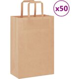 vidaXL Papirnate vrečke 50 kosov z ročaji rjave barve 21x11x31 cm Cene