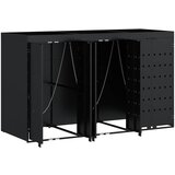  Skladištenje kanti za 3 kante Crna 204 x 77,5 x 121,5 cm | shoptok.hr