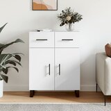 vidaXL Komoda bela 69,5x34x90 cm inženirski les | Shoptok.si