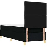  Crni krevet s oprugama i madracem od tkanine 80x200 cm | shoptok.hr