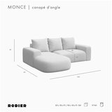 Rodier Siva kotna sedežna garnitura (levi kot/z ležalnikom) Monce – | Shoptok.si