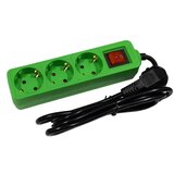 Produžni kabel s utičnicama (3-struko, zelene boje, dužina kabela: 1,5 m) Cijene