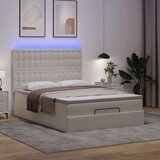 vidaXL otomanski okvir kreveta s madraca bijela 140x200cm umjetna koža | shoptok.hr