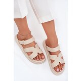 Boto Women's Rubber Slippers With Strap Beige Tavirae | shoptok.hr