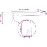  Električna retraktabilna tenda Krema 3 5 x 2 5 m - Krema Antracit 3 5 x 2 5 m | shoptok.hr