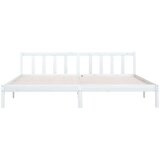 vidaXL Posteljni okvir bel iz trdne borovine 180x200 cm Super King | Shoptok.si