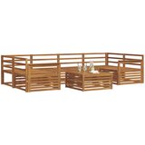  Set vanjskih sofa 7 kom. Prirodna Čvrsto drvo akacije | shoptok.hr