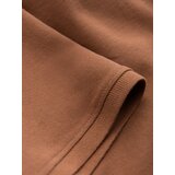 Ombre Men's BASIC single color pique knit polo shirt - brown | ePonuda.com