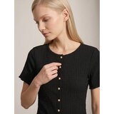 Sinsay Bluza kratkih rukava s ukrasnim gumbima | shoptok.hr