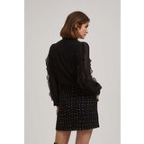 Marisse Black Shirt With Ruffles On The Sleeves | shoptok.hr