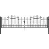  Vrat z konico KAMPEN 404 x 100 cm Jeklo Siva Zaklenljivo, (5000300987) Slike