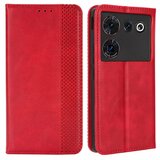 INORCO Protiprašna usnjena torbica za telefon z denarnico iz PU za Infinix Note 12 VIP 4G, ovitek za telefon z vtisnjenimi črtami na stojalu s trakovi, (22036645) Cene