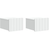  Noćni ormarić za montažu na zid 2 pcs Bijela 33 x 34,5 x 24 cm | Eponuda.com