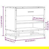 vidaXL Klupa za cipele crna 60x40x53,5 cm izrađena od drveta i metala | shoptok.hr