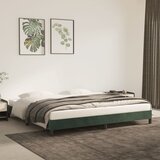 vidaXL Posteljni okvir temno zelen 200x200 cm žamet Cene