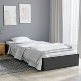 The Living Store Posteljni okvir siv iz trdnega lesa 75x190 cm - Posteljni Okvir, (21530110) | Shoptok.si