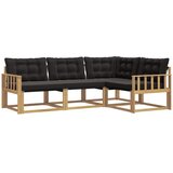 vidaXL Zunanja garnitura za sedenje z blazino 4 pcs Bela in črna, (5000282510) | Shoptok.si
