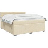  Boxspring krevet s madracem Krem 140 x 190 cm Tkanina 190 x 140 x 88 cm | Shoptok.si