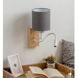  Brilagi - LED zidna lampa NUBILA WOOD 1xE27/25W/230V + LED/3W hrast/bela/sv. siva | Eponuda.com
