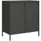 vidaXL Komoda črna 68x39x73,5 cm hladno valjano jeklo | Shoptok.si