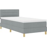  LED Box Spring Krevet Svijetlo siva 80 x 200 cm tkanina | shoptok.hr