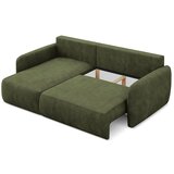 Makamii Zelena sklopiva/s prostorom za odlaganje kutna garnitura od šenila (s lijevim kutom/s ležaljkom) Lilo – | shoptok.hr