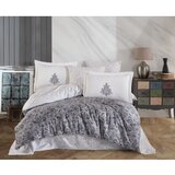 L'essential Maison Mirabel - Grey GreyWhite Exclusive Satin Double Quilt Cover Set
