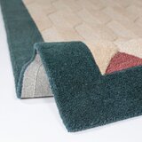 Flair Rugs Ročno tkana volnena preproga v naravni barvi/zelenomodra 200x290 cm Apex Border Wool – | Shoptok.si