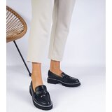 Gemre Black thick-soled moccasins decorated with rhinestones Linsol | Shoptok.si