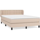  s oprugama i madrac cappuccino 140x190cm od umjetne kože | shoptok.hr