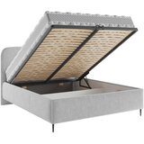 MID.YOU OBLAZINJENA POSTELJA 180 cm x 200 cm , les, tekstil, leseni material siva | Shoptok.si