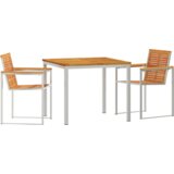  Set za blagovanje od 3 dijela od čvrstog bagremovog drveta | shoptok.hr