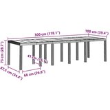 vidaXL 11-dijelni svijetlosivi poliratan set za blagovanje u vrtu | shoptok.hr