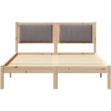 vidaXL Krevetni okvir s tapiciranim uzglavljem Sivo-smeđa 120 x 190 cm | shoptok.hr