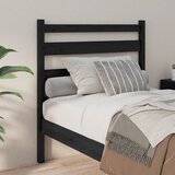  Uzglavlje za krevet crno 96 x 4 x 100 cm od masivne borovine | shoptok.hr