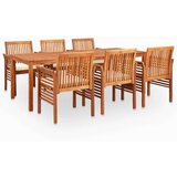  7-dijelni vrtni blagovaonski set s jastucima bagremovo drvo | shoptok.hr