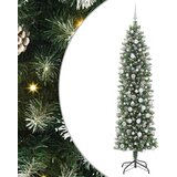  Umjetno vitko božićno drvce Zelena i bijela 210 cm | shoptok.hr