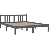  Okvir za krevet od masivnog drva sivi 150 x 200 cm veliki | Eponuda.ba