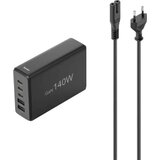 Hama 140W stenski polnilnik 3xUSB-C 2xUSB-A QC/PD črne barve, (5000266765) Cene