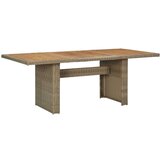 Poli Vrtna jedilna miza rjava 200x100x74 cm poli ratan | Shoptok.si
