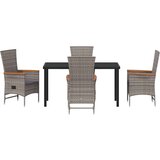  Vrtni set za objed 5 kom. Siva Čelik s prahom premazan | shoptok.hr