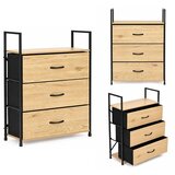 ModernHome LOFT komoda s 3 tekstilnimi predali 59 × 24 × 81 cm | Shoptok.si