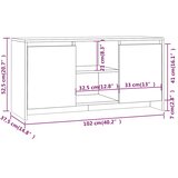 TV ormarić boja hrasta 102 x 37,5 x 52,5 cm konstruirano drvo | shoptok.hr
