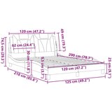  Okvir za krevet s uzglavljem smeđi 120x200 cm od umjetne kože | shoptok.hr